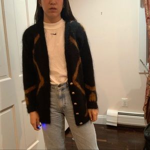 Vintage Long Fuzzy Cardigan